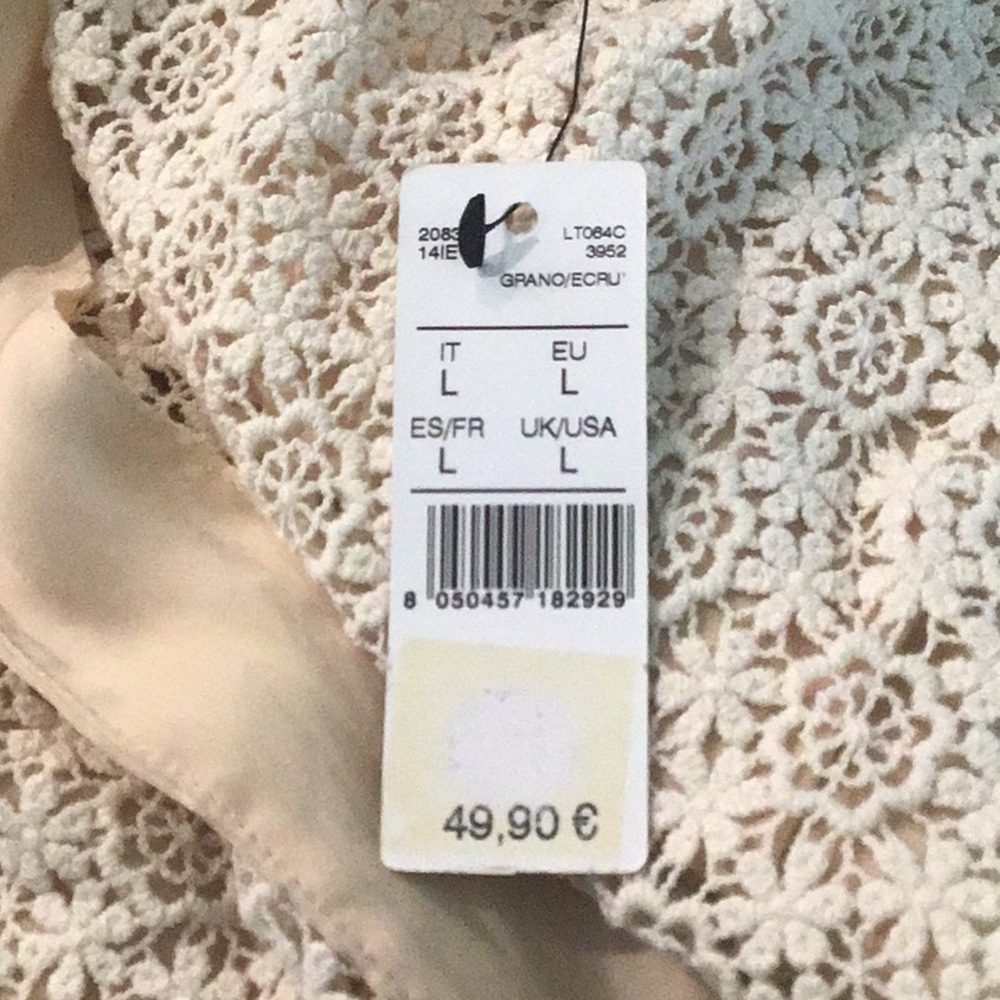 intimissimi Strapless Lace Overlay Dress in Cream - Picture 6 of 6